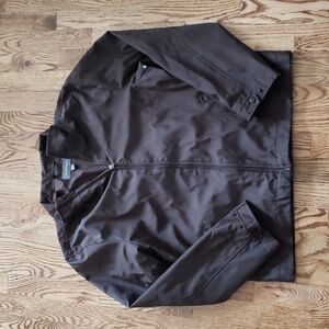 (M) Merona Hoodless Outdoor Coat Warm Solid Color Full Zip Seasonal Weather